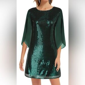 NWOT green sequin dress